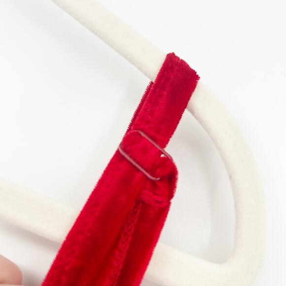 TORRID Womens Y2K Scoop Neck Crushed Velvet Peplum Tank Top Size 3X Bright Red - Picture 7 of 8